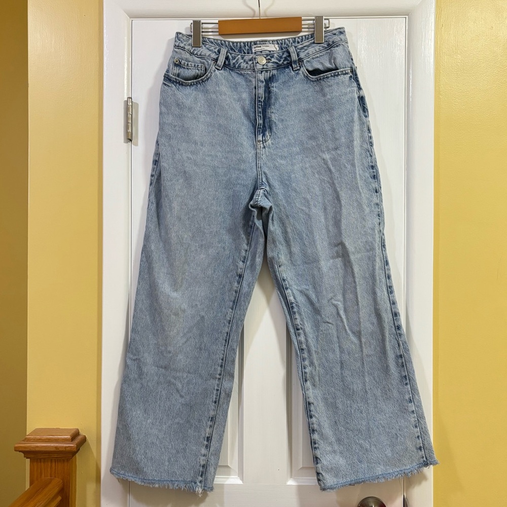 Garage Light Wash Blue Wide Leg Jeans